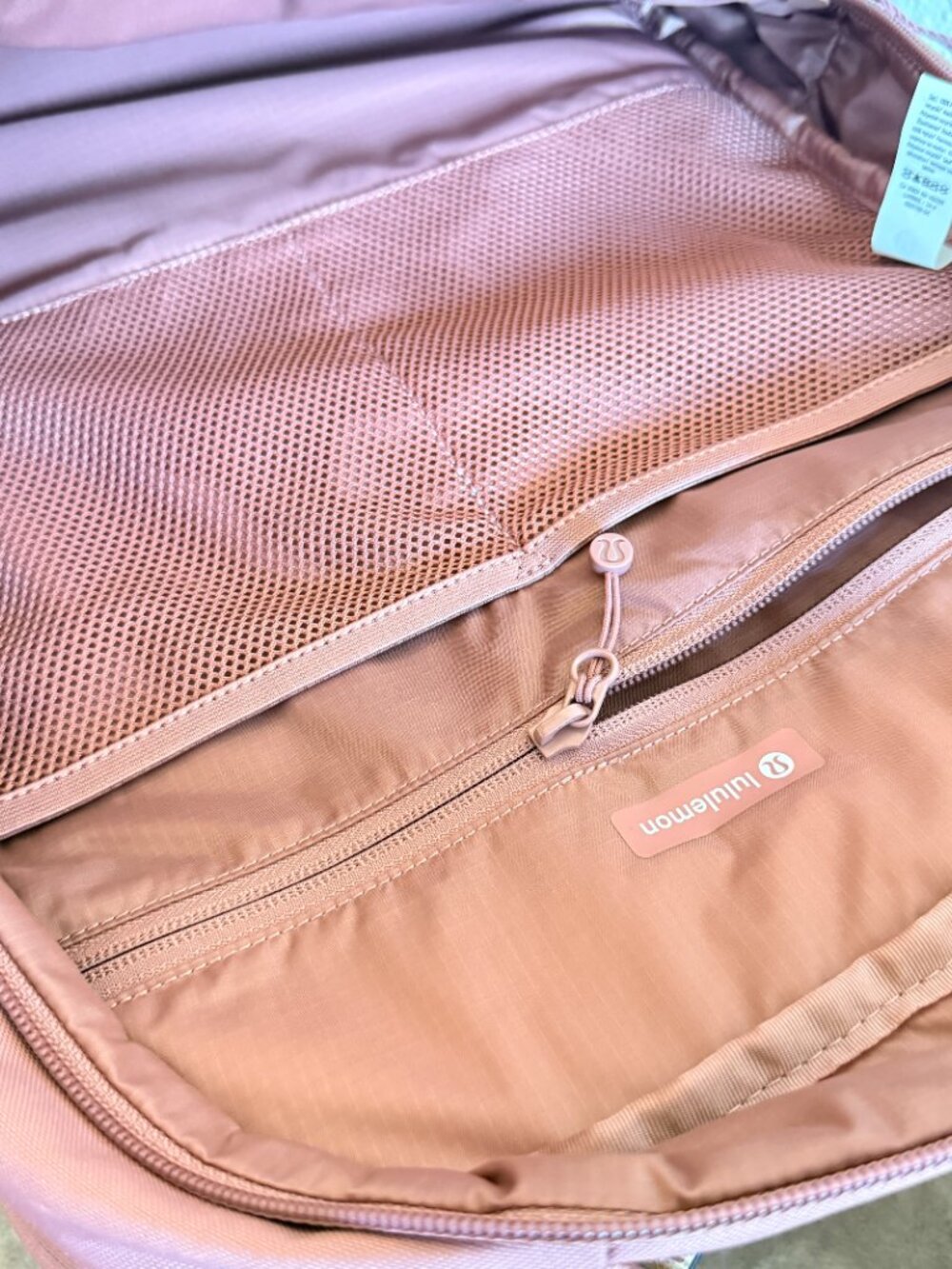 Lululemon Double-Zip Backpack 22L Spiced Chai Pink Laptop Travel Bag - Picture 6 of 11